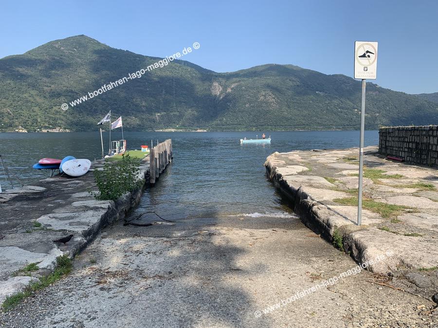 Zustand Slipanlage Cannobio bei Pegel 193,55 m