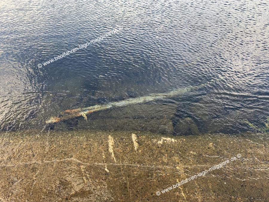 Luino Sliprampe bei Niedrigwasser 192,43 m